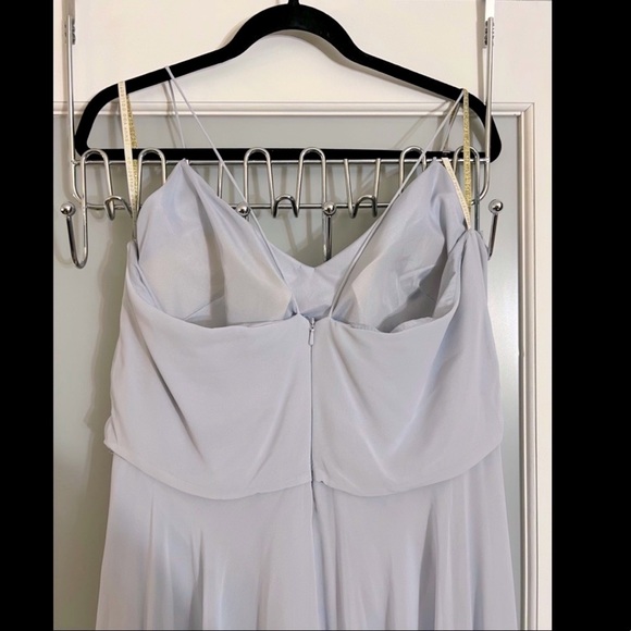 Jenny Yoo - Floor Length formal chiffon dress, prom, gown - Size 14 - light blue - Picture 8 of 16